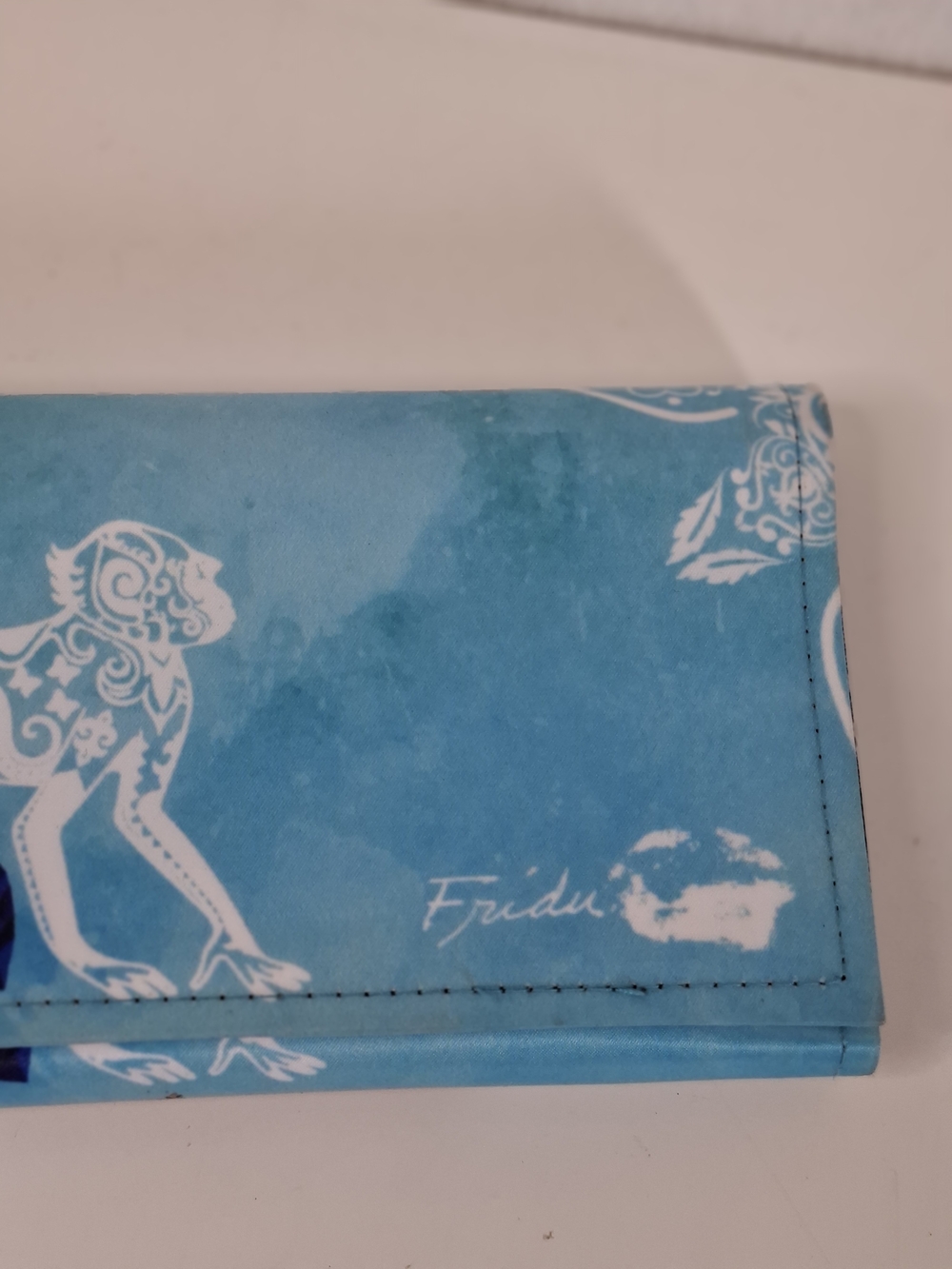 Blue Frida Kahlo-Print Women's Clutch Wallet - Picture 2 of 9